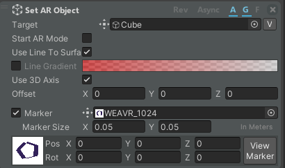 Set AR Object Action