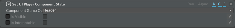 Set UI Player Component Action