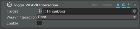 Toggle WEAVR Interaction Action