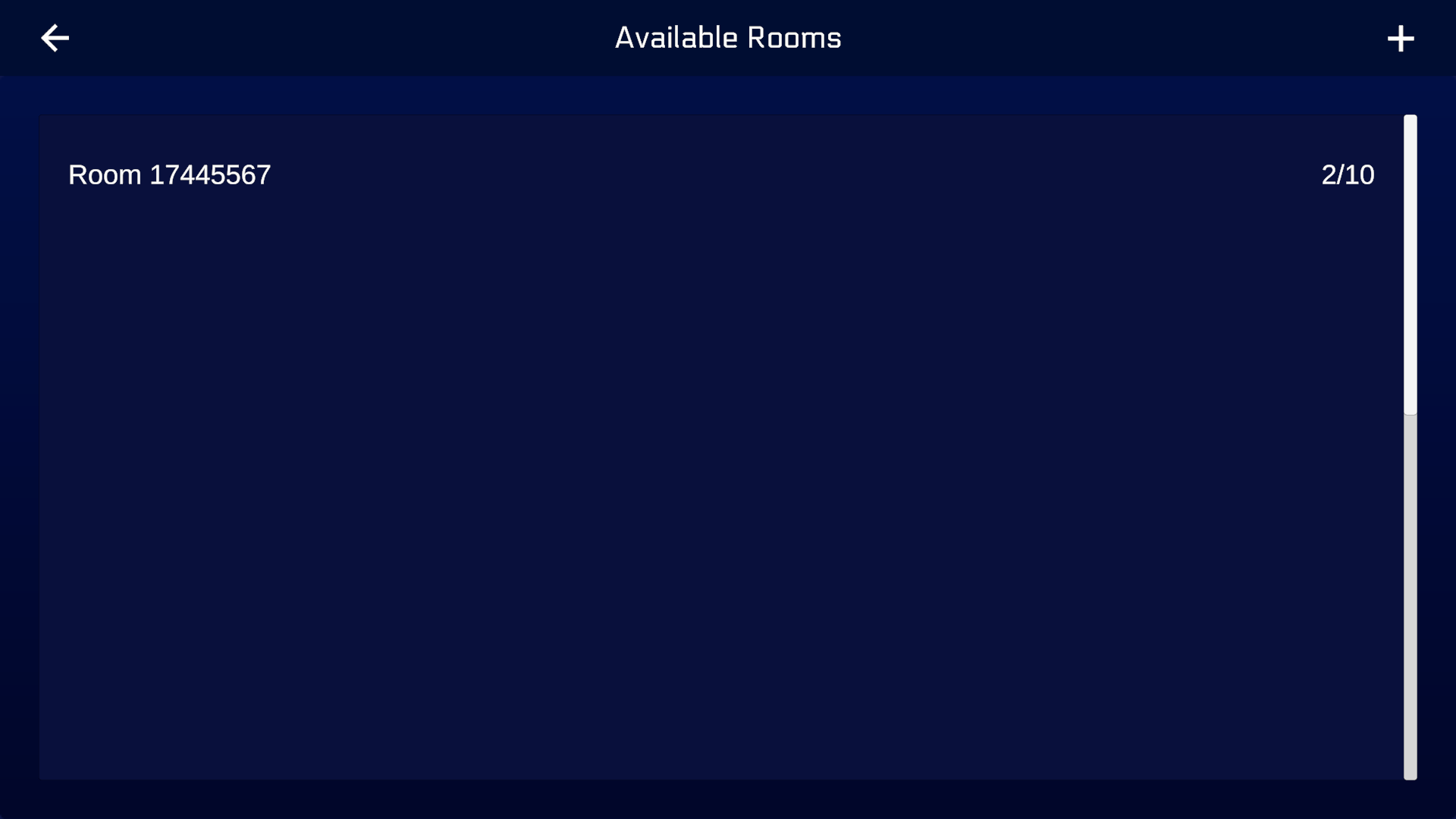 Available Rooms Window