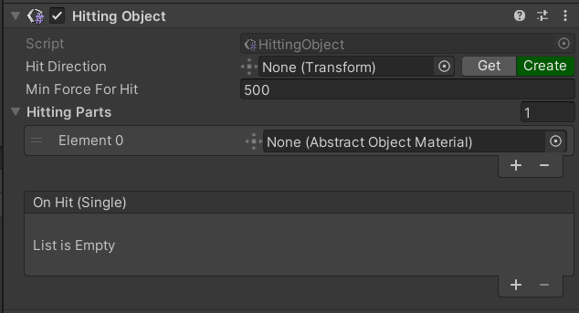 Hitting Object
