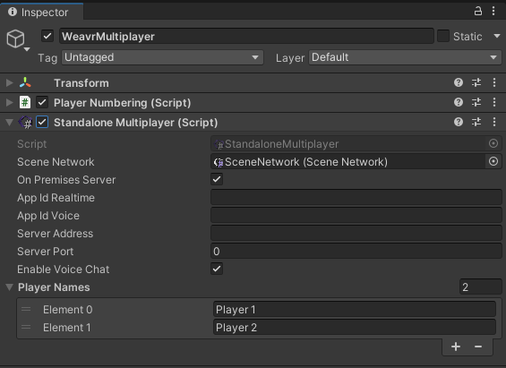 Standalone Multiplayer Component