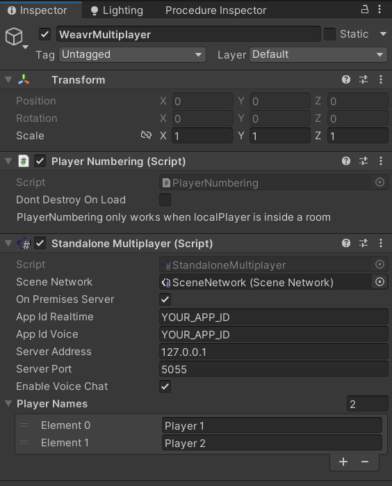 Standalone Multiplayer Setup