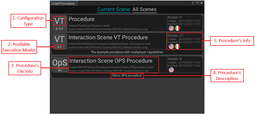 Load Procedure Window