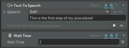 TTS and Wait Time Setup